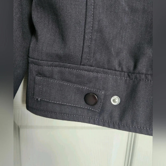 Vince Camuto zip up navy blue soft shell Moto Jacket bikercore Woman small - Picture 3 of 11